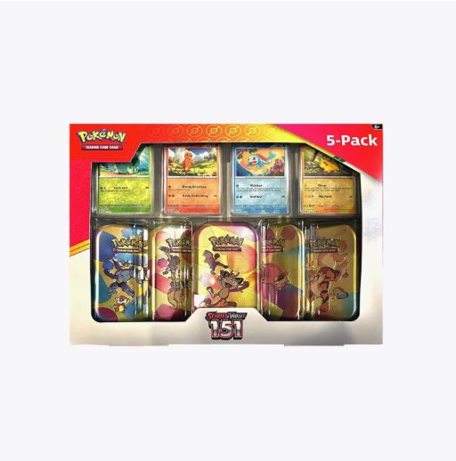 pokemon costco cards Scarlet & Violet 151 Mini Tin 5-pack – Baker Breaks Scarlet u0026 Violet151 5Pack Mini Tin Bundle offers an exciting way to explore the world of Pokémon cards Pokemon Costco 151 Cosmo Foil