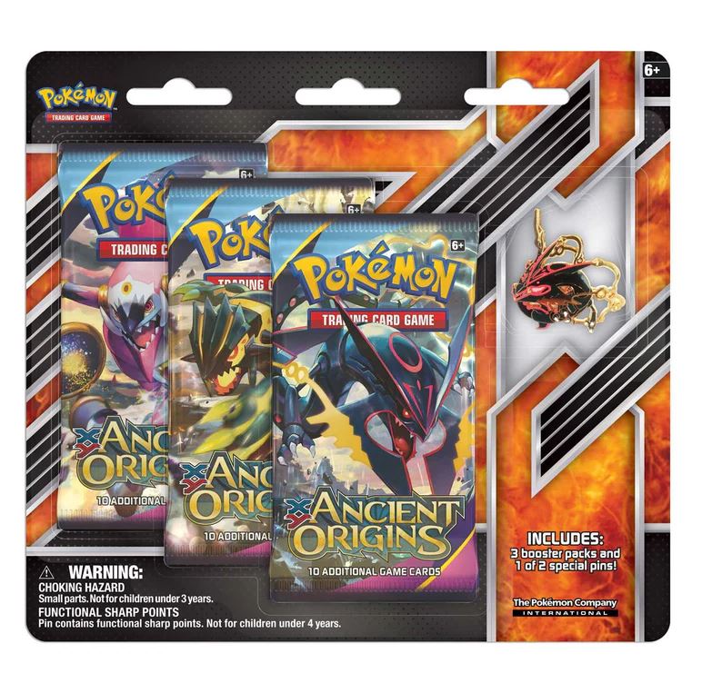 Pokmon TCG: Ancient Origins Collector Pin 3 Pack Blister [Shiny Mega Baker Breaks Pokmon TCG: Ancient Origins Collector Pin 3 Pack Blister [Shiny Mega Baker Breaks