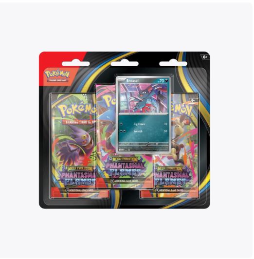 PREORDER - RELEASES 11/14/2025 - Pokmon TCG: Phatasmal Flames 3-Pack Baker Breaks PREORDER - RELEASES 11/14/2025 - Pokmon TCG: Phatasmal Flames 3-Pack Baker Breaks